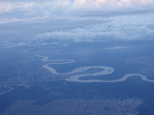 On 04 Jan 2011, 7:30am on the airplane. 1800ft above sea level. I took this river flow water. 