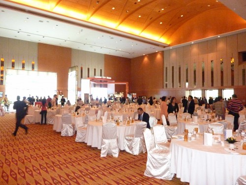 Busy Time Officers of Maybank Were Busy to Escort The Honorable Guests to Their Respective Dining Table into The Ballroom of KLCC