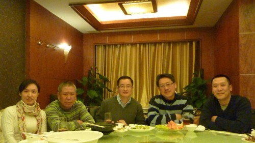 Master Soon with Business Bosses for Business Dinner, Feb 2012. They are successful businessmen in their respective industries.